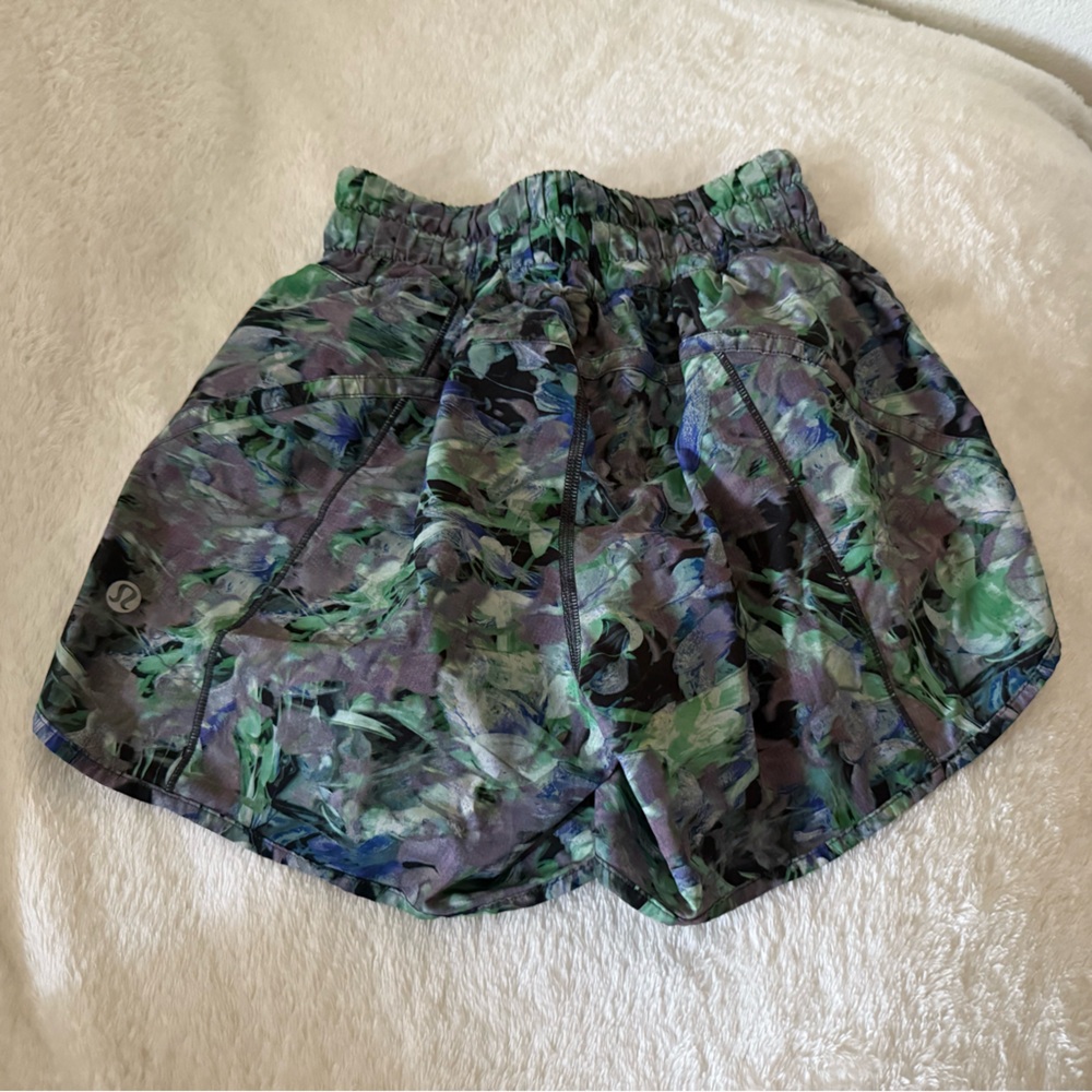 lululemon athletica Women's Blue and Green Athletic Shorts